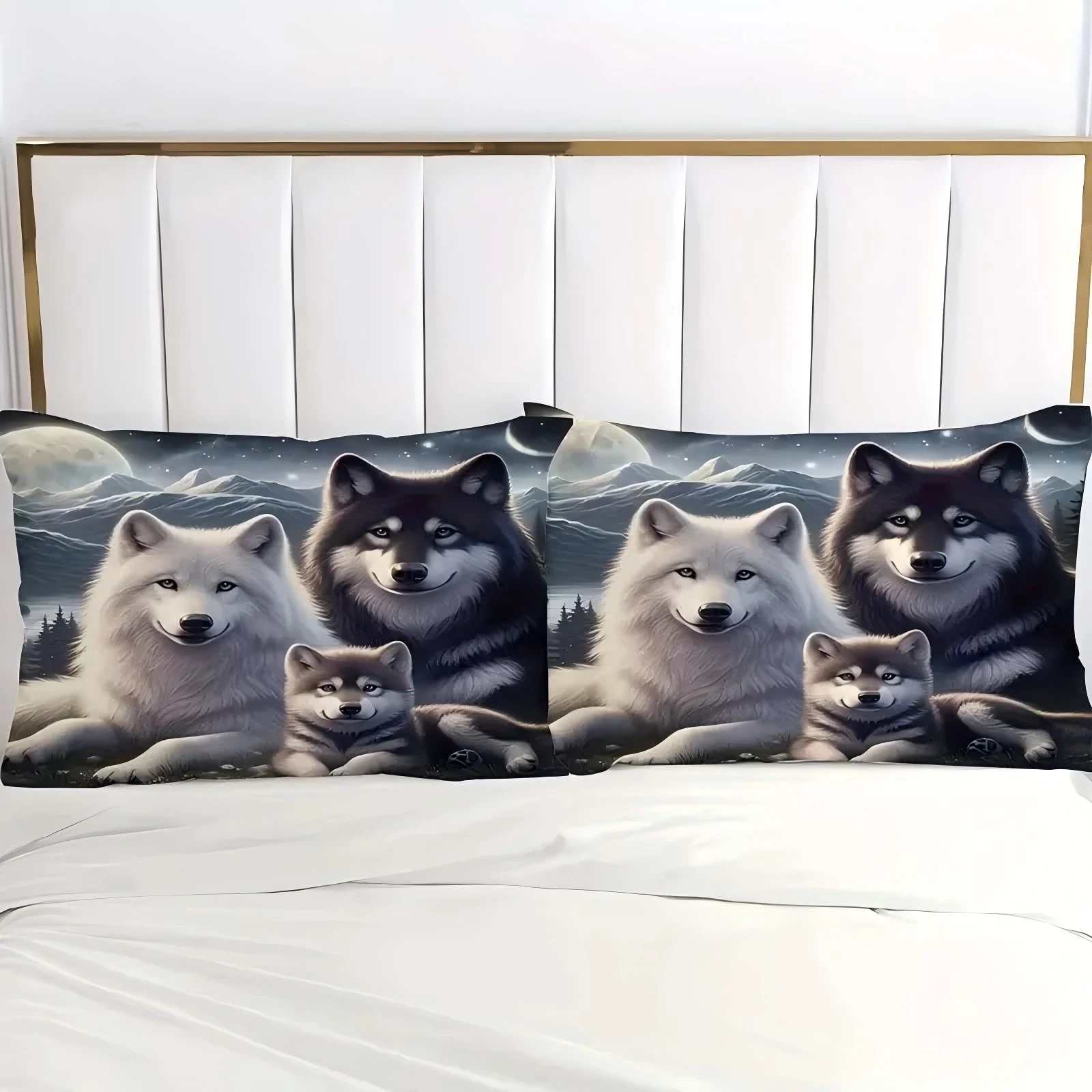 لطيف زلاجة الكلب نمط ثلاثية الأبعاد طقم غطاء لحاف مطبوع لينة مريحة فاخرة غطاء الفراش المخدة المنسوجات المنزلية مجموعات غطاء لحاف