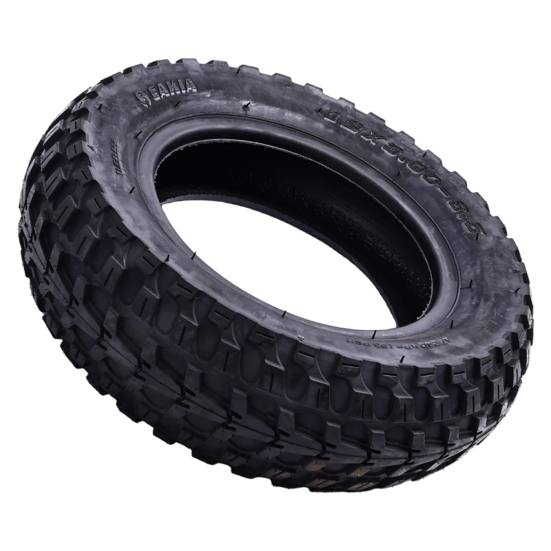 12 Inch 12x3.00-6.5 Tubeless Fat Tire Durable Anti-Slip Vacuum Tyre for Electric Scooter Replacement Parts