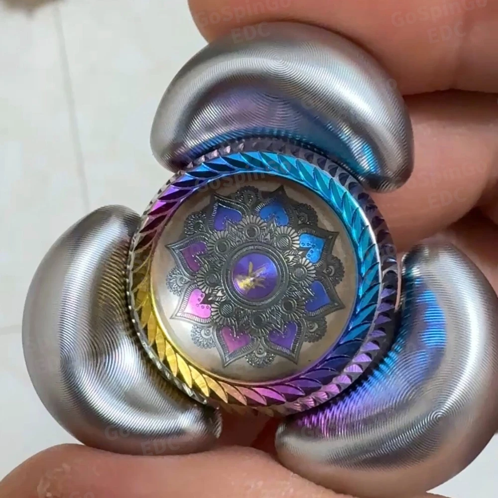 سبينر فيدجت يونيفرس EDC ساندان من الفولاذ المقاوم للصدأ بتشطيب آلي، ألعاب فيدجت للبالغين، سبينر فيدجت لتخفيف القلق