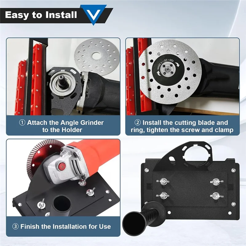 

A21Q -45 Degree Tile Chamfering Tool, Angle Grinder Stand Cutter Holder Attachments Adjustable 45° Beveling Bracket Device