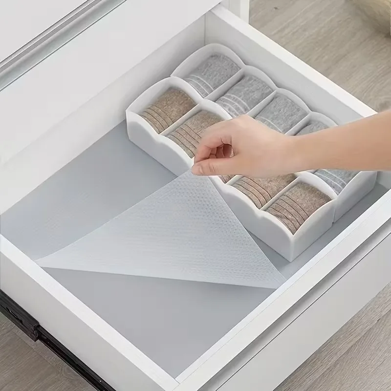 

Thick Waterproof Drawer Liner Cuttable Non Slip Mat for Kitchen Cabinet Shelf Wardrobe Refrigerator Dorm Dustproof Liner