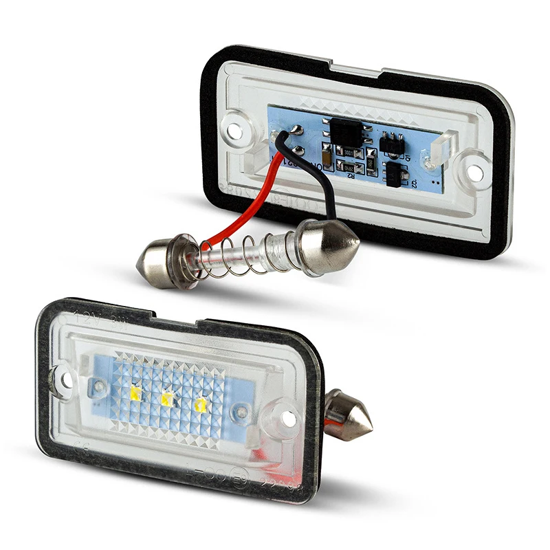 

6000K Led Car License Plate Light For Mercedes-Benz C W203 CLK W209 R230 A209 Rear Lights Number Plate Lamp Direct Replacement