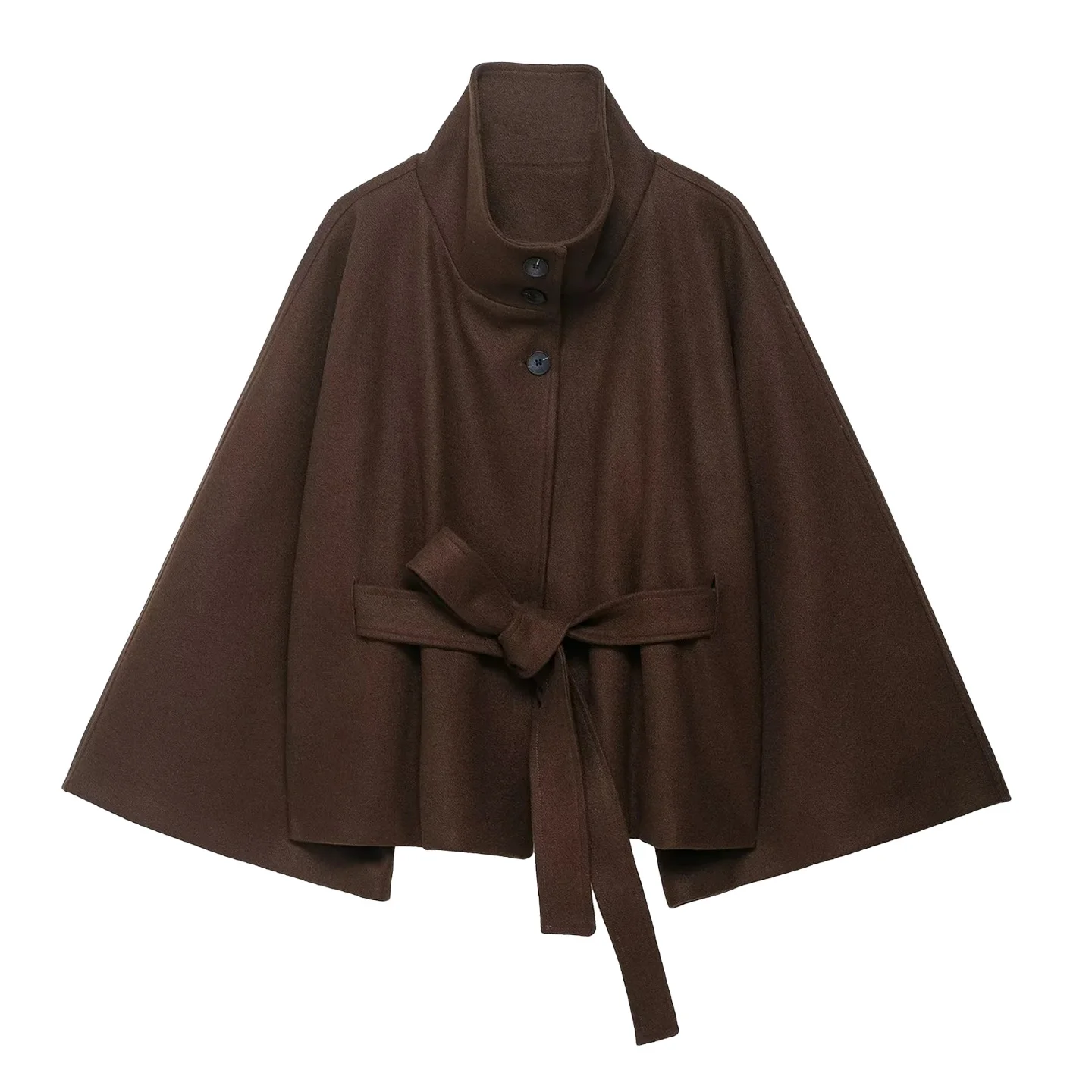 الرجعية Sle فضفاضة تناسب طويلة Sve الوقوف طوق معطف ort مع حزام الخريف جديد وصول المرأة ملابس خارجية صوفية #5