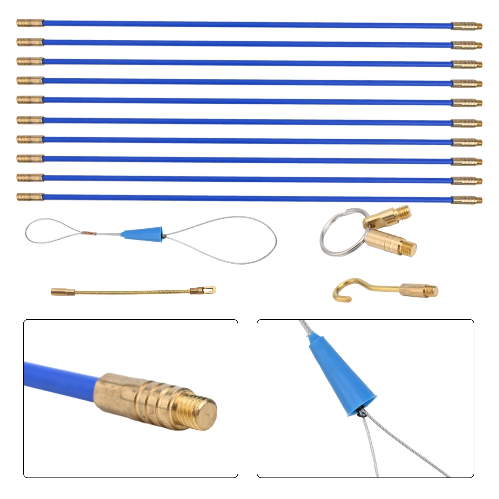 

Конец крючка с раздвижным ушком для вытягивания длиной 33 см, высокая твердость, несколько функций, характеристики продукта из стекловолокна