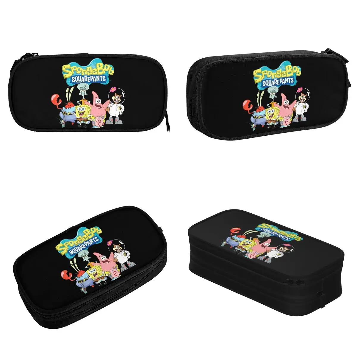 Creative Spongebob Squarepants Friends Pencil Cases Cartoon Pencil Pouch Pen Big Capacity Bags Students School Gifts Stationery