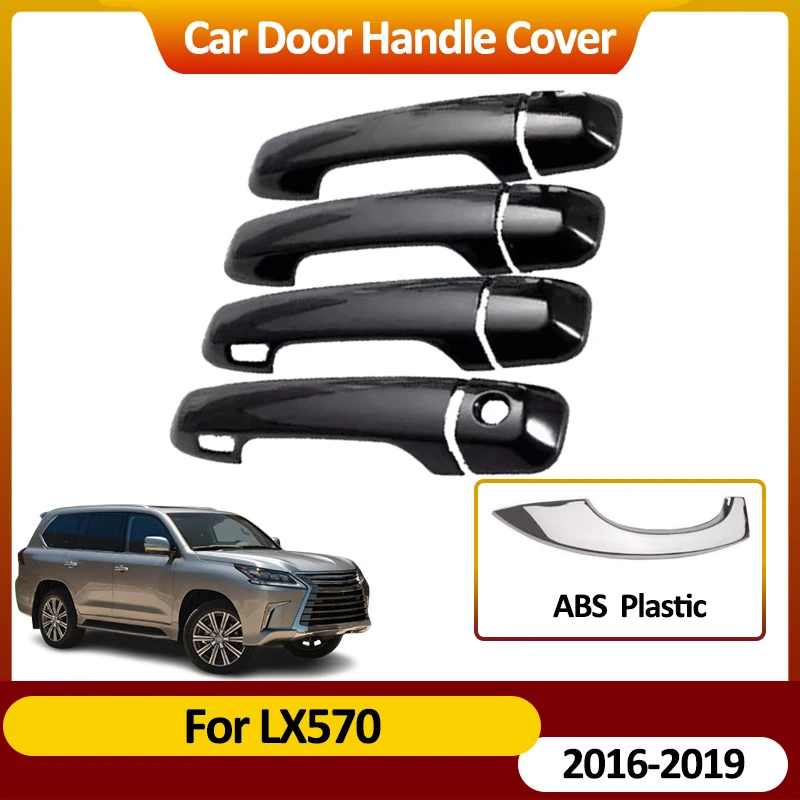 Black Door Handle Cover For Lexus LX570 J200 2016 2019 2018 2019 Sticker Auto Exterior Scratch Resistant Car Decorate Accesories