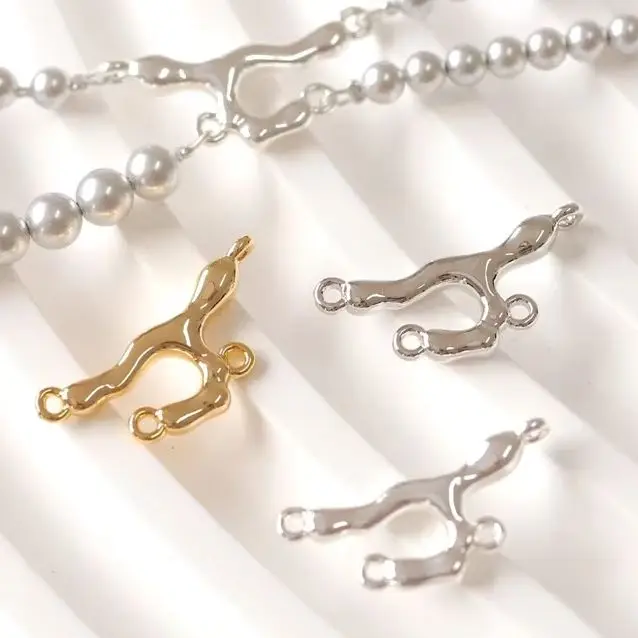 

2 шт. нестандартные ожерелья из настоящего золота с медным покрытием, браслеты, разъемы, подвески, аксессуары ручной работы своими руками