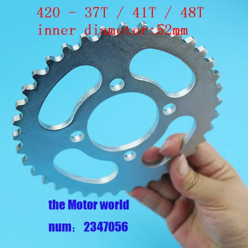 ATV  50cc 90cc 110cc rear sprocket #420-37T/41T/48T tooth chain gear 52mm centre hole Diameter