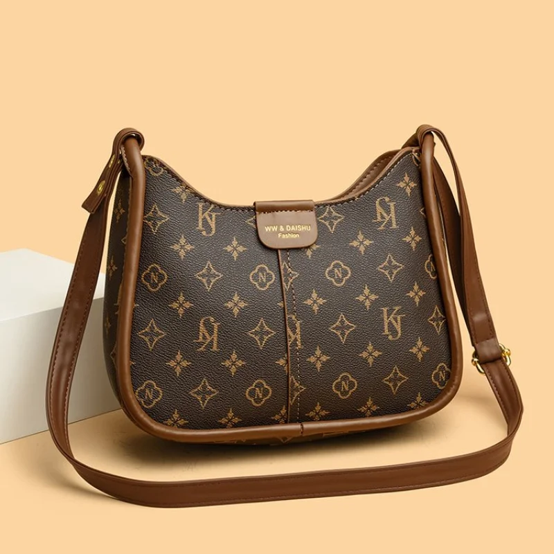 

Premium Women's Messenger Bag Designer Leather Crossbody Shoulder Handbag Luxury Brand Ladies Elegant Tote Purse