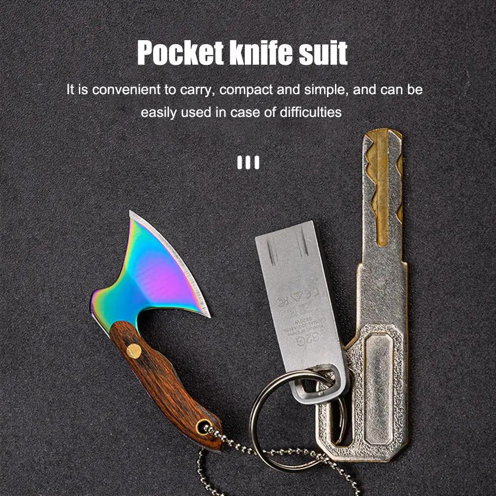 Mini Knife Mini Kitchen Knife Unboxing Portable Small Wine Bottle Opening Paper Cutting EDC Fixed Keychain Knife