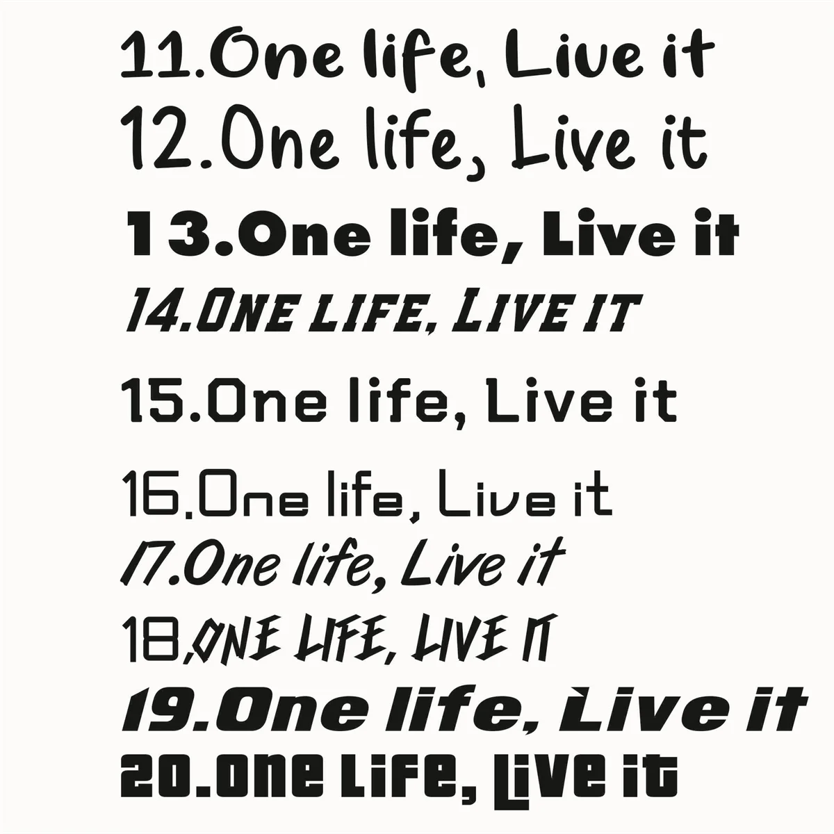 Autocollant en vinyle personnalisé avec le nom de One Life Live it, pour moto