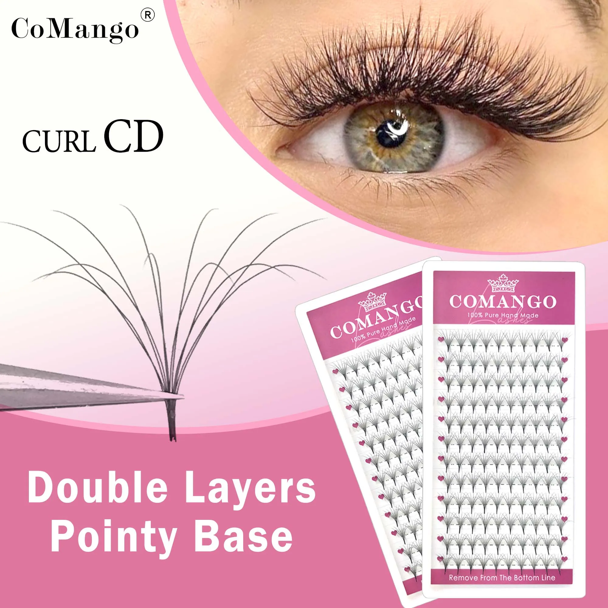 New Arrival Single&Mix9-16 6D Fluffy Double Layers Premade Fans Russian Volume Eyelash Extension Bloom Flowering Lash Wholesale