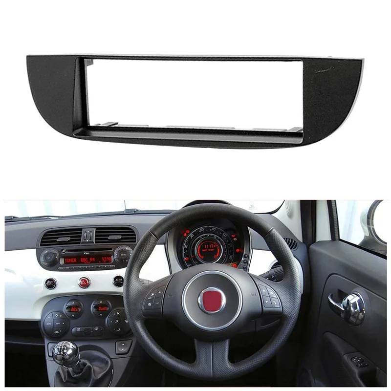 

2X One Din автомобильный DVD/CD радио стерео панель панели адаптер рамки комплект приборной панели для Fiat (500) 2007-2015