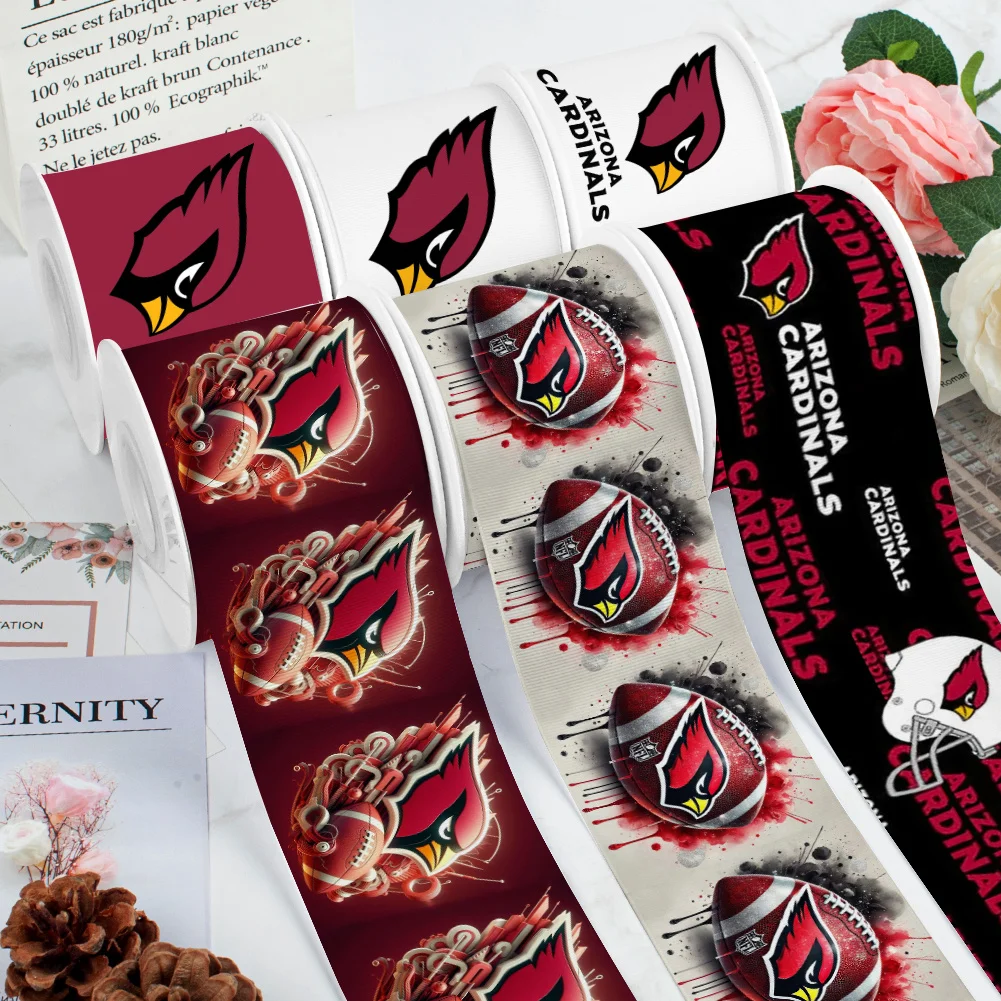 5yards Sport Team A C Pattern Grosgrain Ribbons Satin Ribbon for Cheer Bows DIY Girl Hair Bows #4