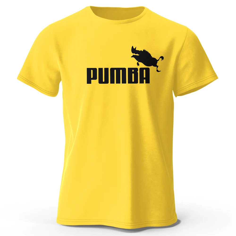 Joke The Pumba bedrucktes Herren-T-Shirt aus 100 % Baumwolle, übergroße, lustige Grafik-T-Shirts für Herren, Sommer-Tops, modisch bedruckt