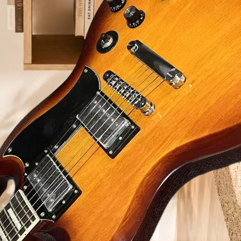 Vintage Sunburst SG00S Guitar HH Pickups Black Pickguard Chrome Hardware Mahogany Neck For 70s Rock Tone Free Delivery