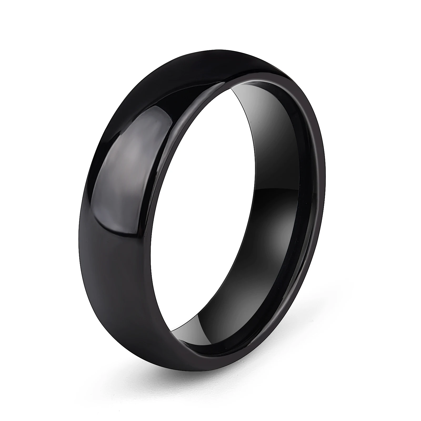 New Art Design Smooth Circular Ceramic Rings Women Gothic Party Infinity Finger Rings Wedding Engagement Ring Gift Wholesale