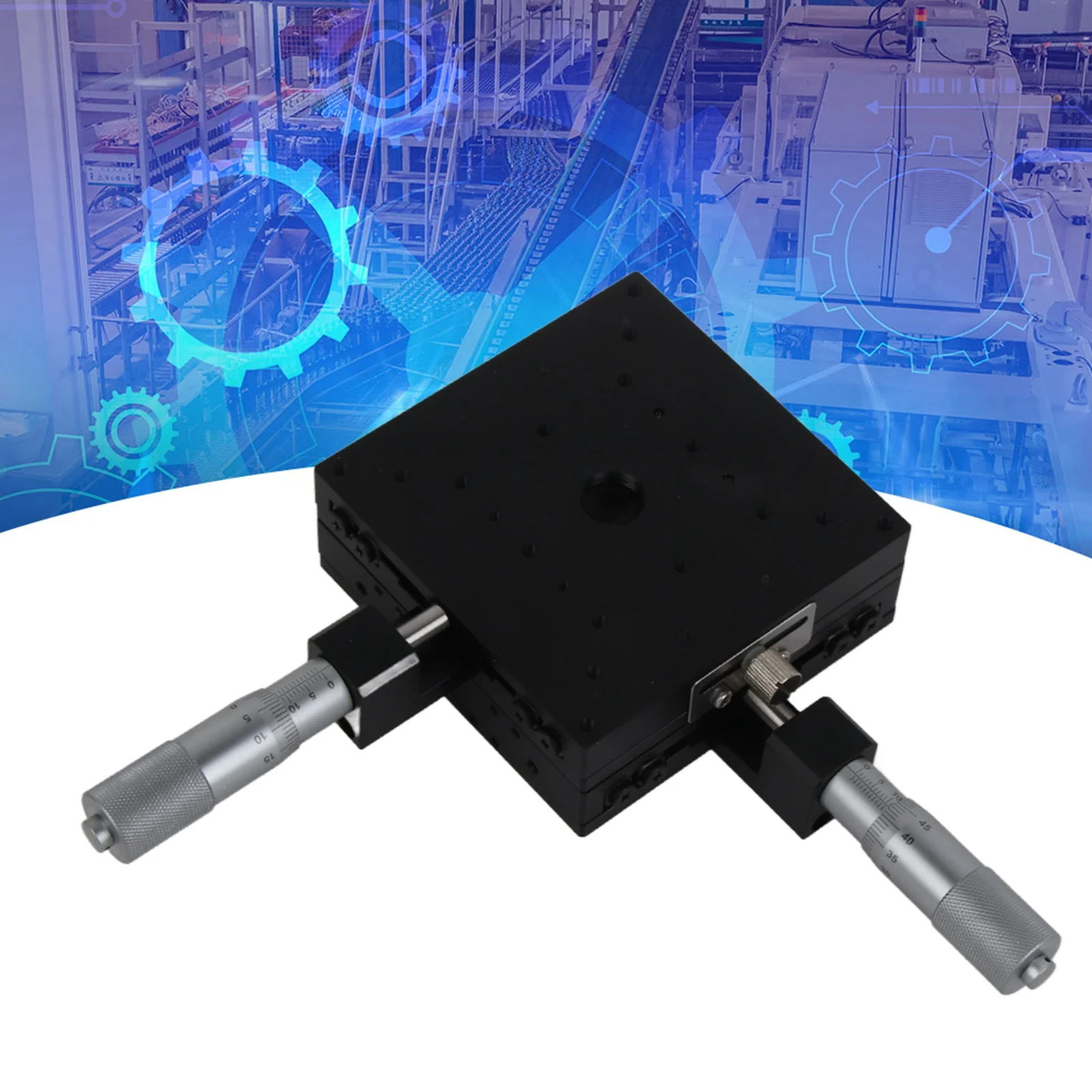 

SEMY100‑AC Micrometer Manual Slide Table Trimming Roller Stages 100*100*40mm Manual Linear Stages Sliding Table