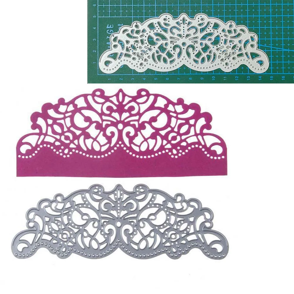 Lace greeting card heart metal cutting dies Scrapbooking decoration paper craft mould blade punch template Embossing stencils