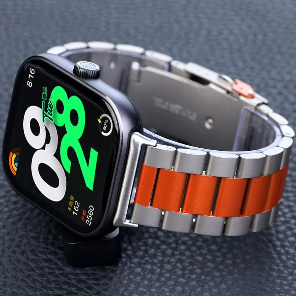 سوار فولاذي غير قابل للصدأ لساعة Redmi 5 4 حزام ساعة ذكية معصمه سوار معدني كوريا لساعة Xiaomi mi band 9 8 pro