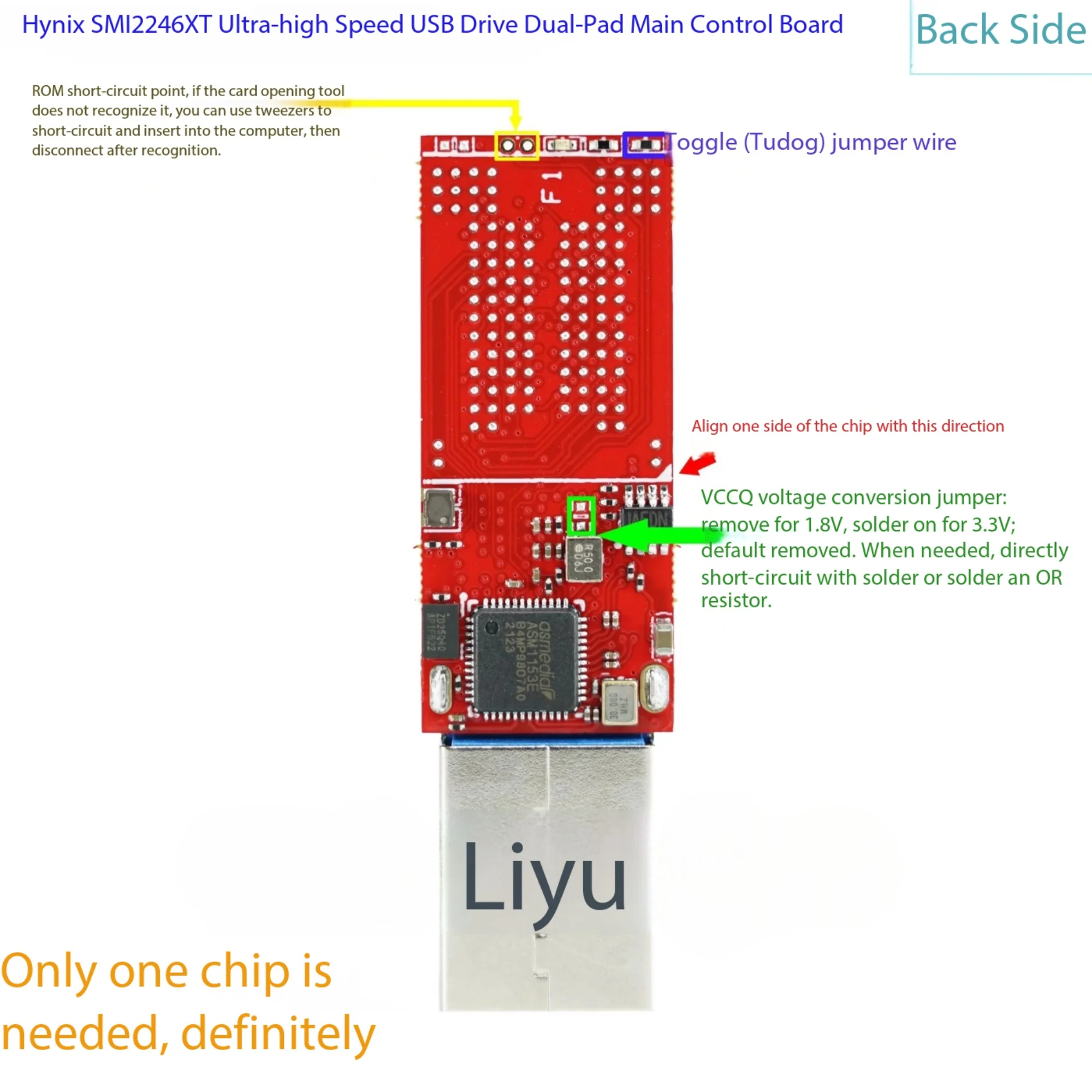 Silicon Motion SM2246XT USB Flash Drive Controller Board G2 Board Type Solid-State SSD Kit USB 3.0 DIY Circuit Board