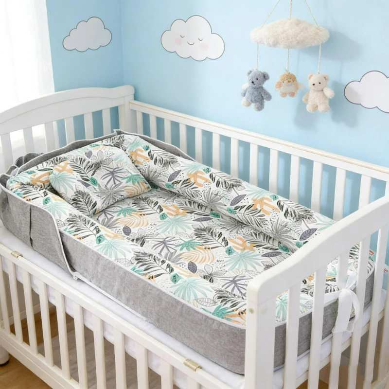 

Новая портативная переносная кроватка-гнездышко 2026 года для младенцев, дышащая, для путешествий, с ручкой-ремнем через плечо