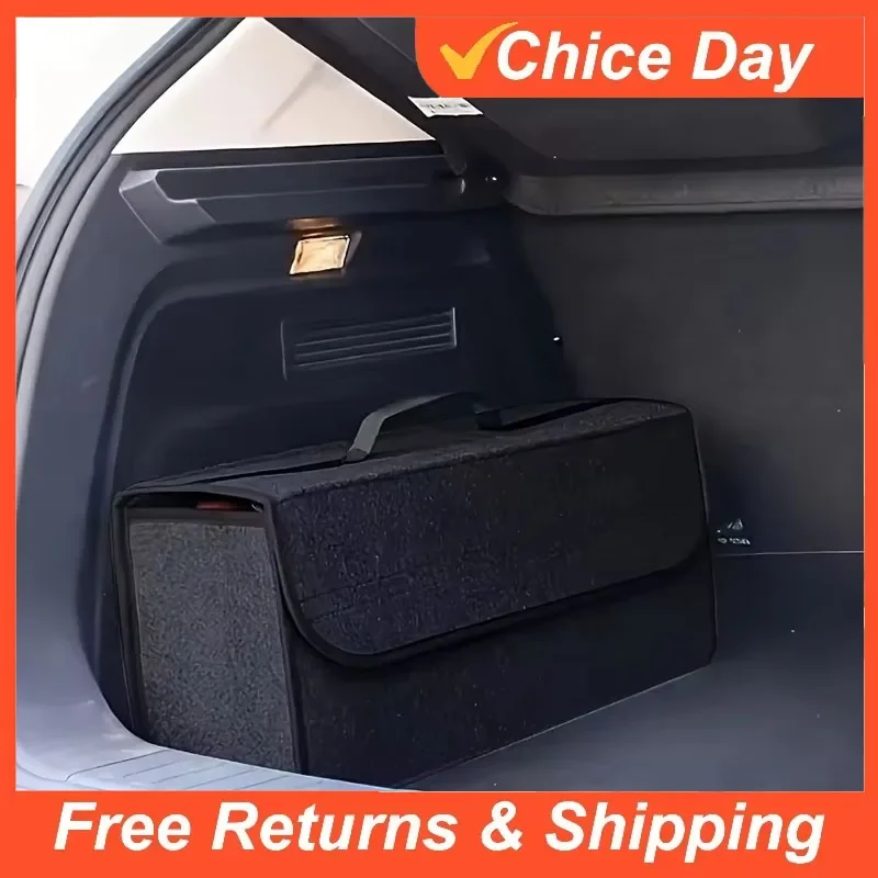 

Car Trunk Organizer Box,Foldable Storage Bag with Compartments For SUVs Sedans Trucks-Durable Fabric Interior Accessorie Amagi