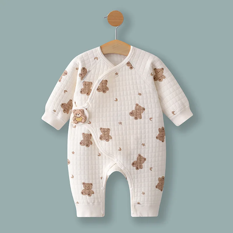 Spring and Autumn 0-6Months Baby Rompers Newborn Girls&Boys 100%Cotton Clothes of Long Seeve Infant Clothing Pajamas Overalls