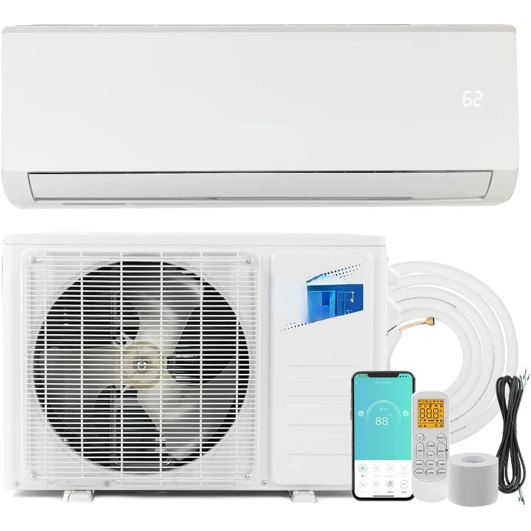 

Wifi Enabled Mini Split Air Conditioner & Heater, 19 SEER 115V Energy Saving Inverter Ductless Wall AC Unit