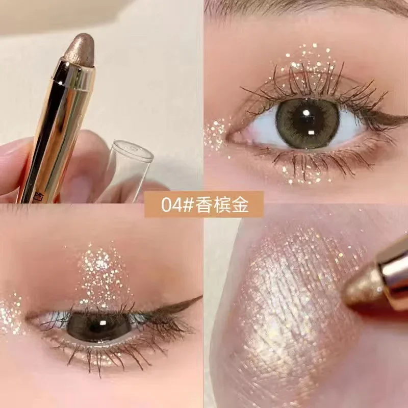 Brightening Deitado Silkworm Highlighter Caneta Pearlescent Sombra Lápis Glitter Silkworm Liner Pen Sombra de Olho Vara Olhos Maquiagem