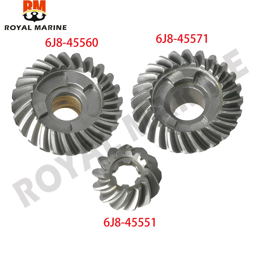 6J8 GEAR Set 6J8-45551-00 6J8-45560-00 6J8-45571-00 Forward Reverse Pinion Kit For Yamaha Outboard Motor 25HP 30HP 2T 4T