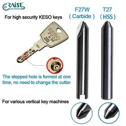 RAISE Milling Cutter Compatible with SILCA F27 T27 SILCA MATRIX for KESO Stepped Key