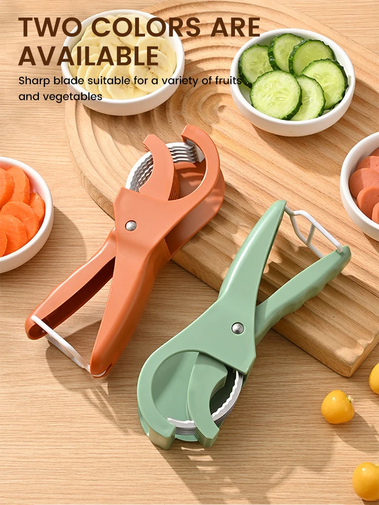 

Salad Cutter Chopper Portable Manual Banana Slicer Creative Fruit Vegetable Slicer Home Kitchen Gadgets Chopping Tool