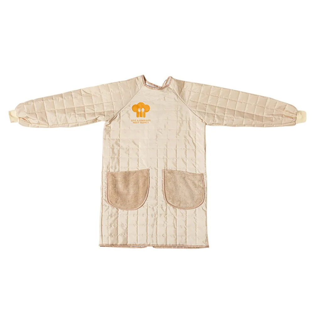 

Thickened Kitchen Cooking Apron Stain-proof Oil-proof Long-sleeved Apron Waterproof Breathable Catering Work Clothes Garden