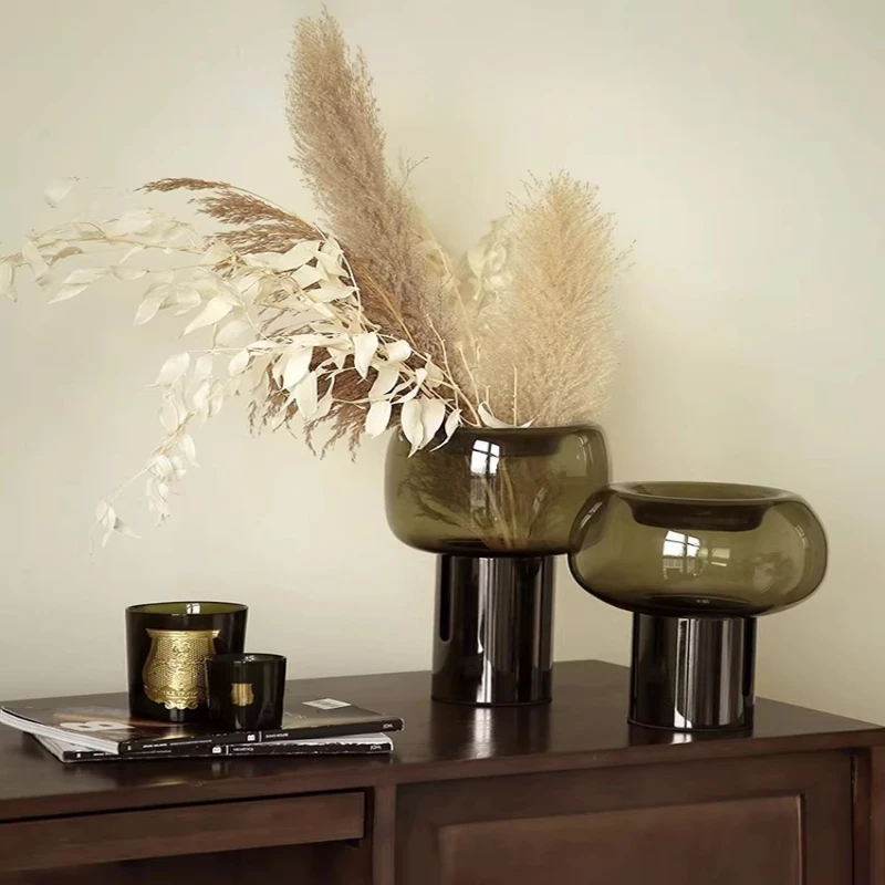 

Vase High Transparency Glass Living Room Dining Room Flower Arrangement Hydroponic Flower Arrangement