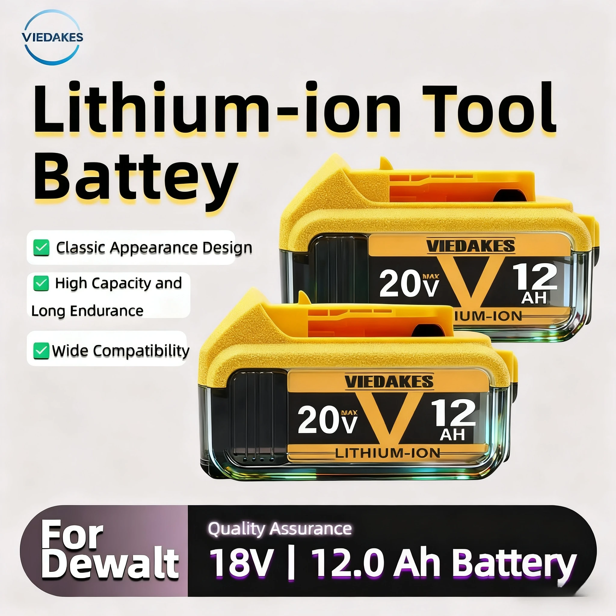 

12.0Ah For Dewalt 20V Rechargeable Battery for Dewalt Cordless Screwdriver Drill Screw Gun Wrench Impact Batteries DCD790 DCB200