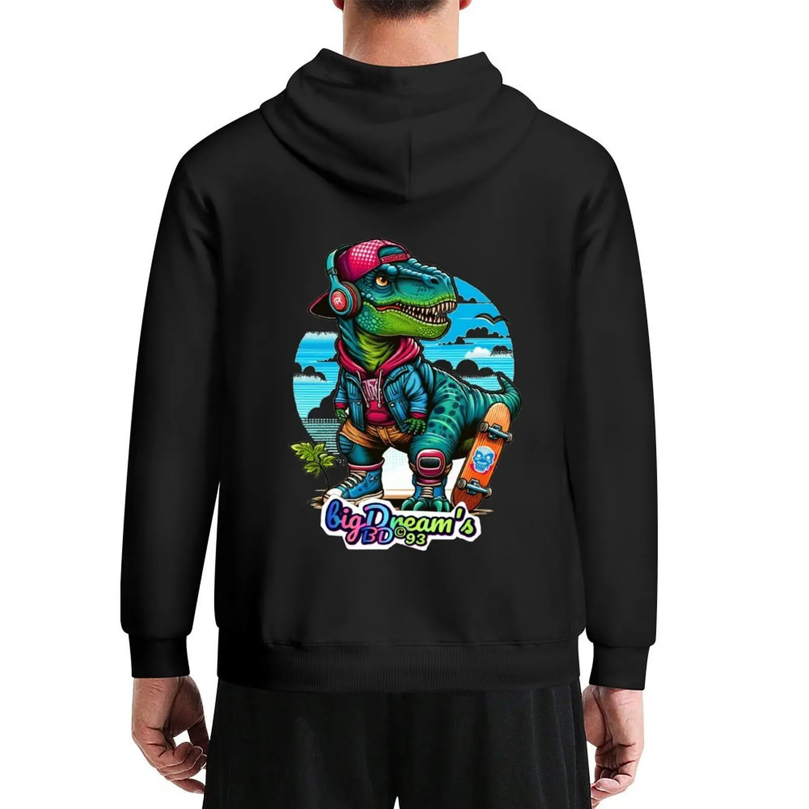 

bigDream's Kids Skater T-Rex Hoodie men's coat mens clothes autumn fashion men designer hoodies