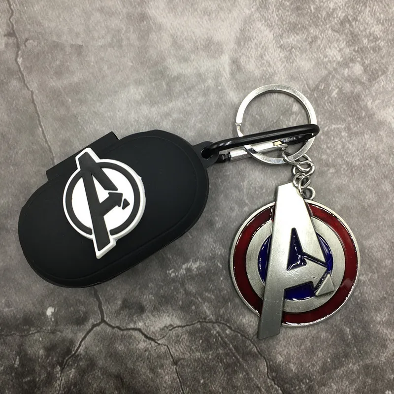 Custodia per auricolari Marvel per Samsung Galaxy Buds/Buds + custodia per cuffie Bluetooth Wireless in Silicone con portachiavi