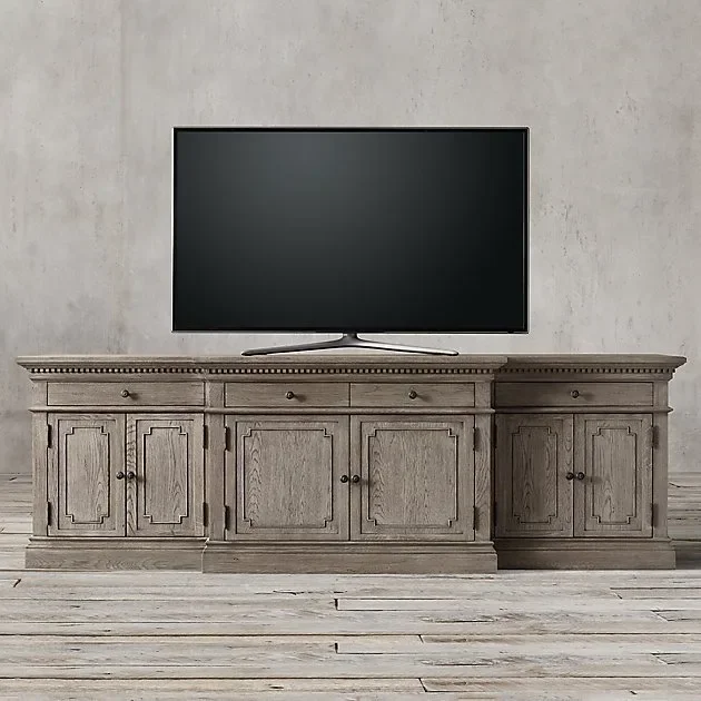 Solid wood TV cabinet French retro villa model room can be customized dining room side cabinet RH furniture