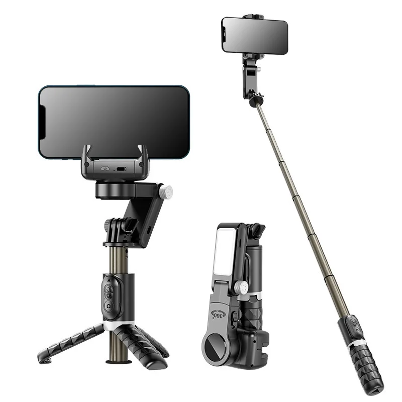 Mobile phone head stabilizer 3-axis selfie stick anti-shake desktop tripod lazy live mobile phone stand table