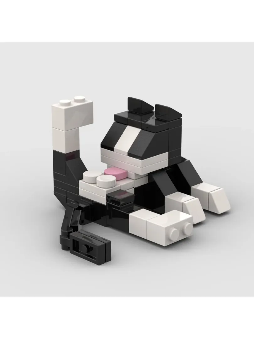 جديد الحيوان سلسلة 62 قطعة MOC الطوب القط الشكل لتقوم بها بنفسك اللبنات الاطفال التعليم لعب للأطفال هدية عيد ميلاد #1