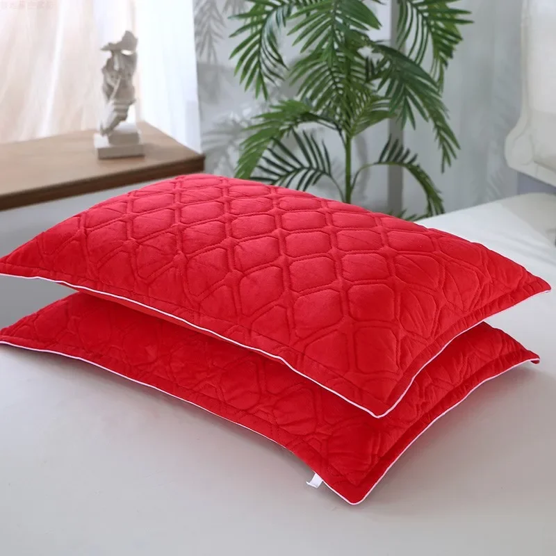 Kristall Samt Kissenbezug Einfarbig Warme Kissenbezüge Dekor Hause Kissenbezüge Bettwäsche Flanell Dicke Bett Kissenbezüge 48x74 cm