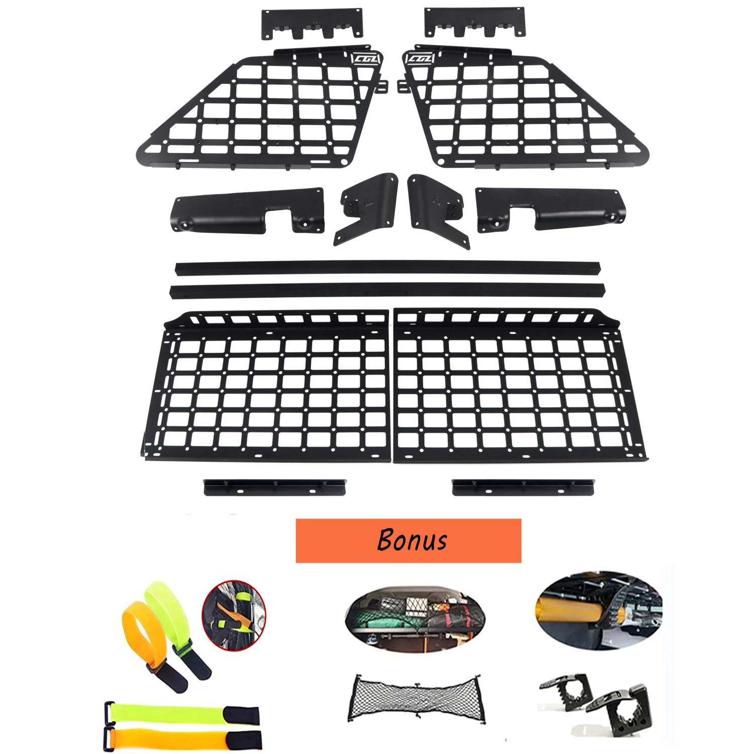 For Jeep Grand Cherokee WK2 2011-2021 Modular Storage Panel Shelf Modification Storage Panel Rear Trunk Debris Rack Molle Panel