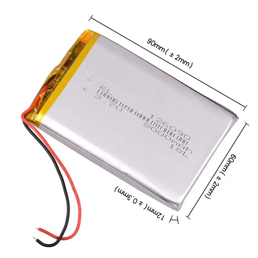 3.7V 8000Mah 126090 Lithium Polymer Li-ion Sạc Cho Miếng Lót Tự Làm Sách Điện Tử GPS PSP DVD Ngân Hàng Điện Máy Tính Bảng máy Tính IPAQ