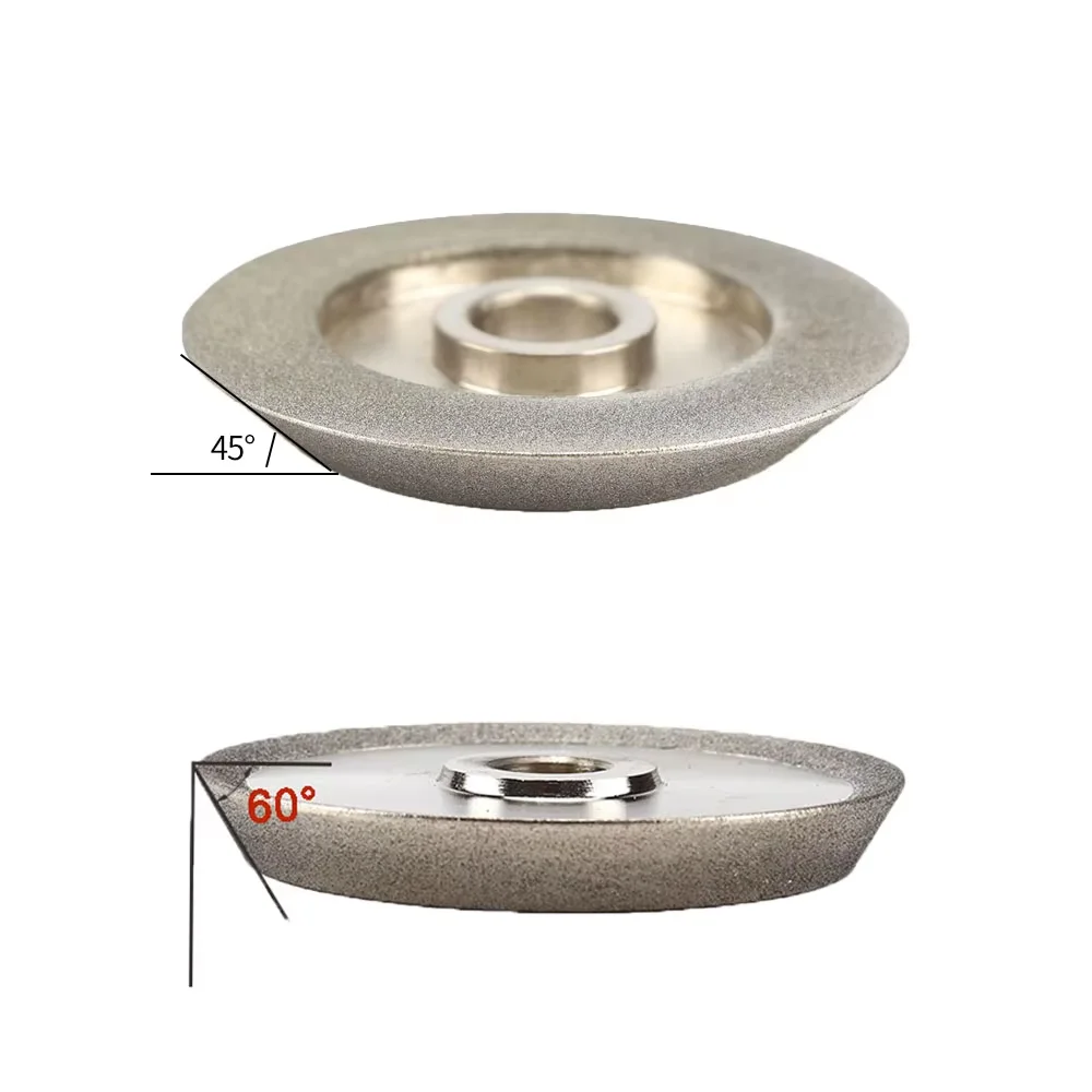 78mm Electroplated Diamond Grinding Wheel Sharpener 45/60 Degree Angle Cutter Grinder Disc for Milling Cutter Tool