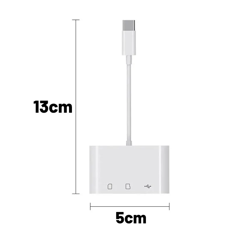 Lettore di schede USB C tipo C a lettore di schede di memoria SD/TF/USB 2.0 adattatori OTG 3-in-1 per fotocamera MacBook Air Pro USB Flash Disk