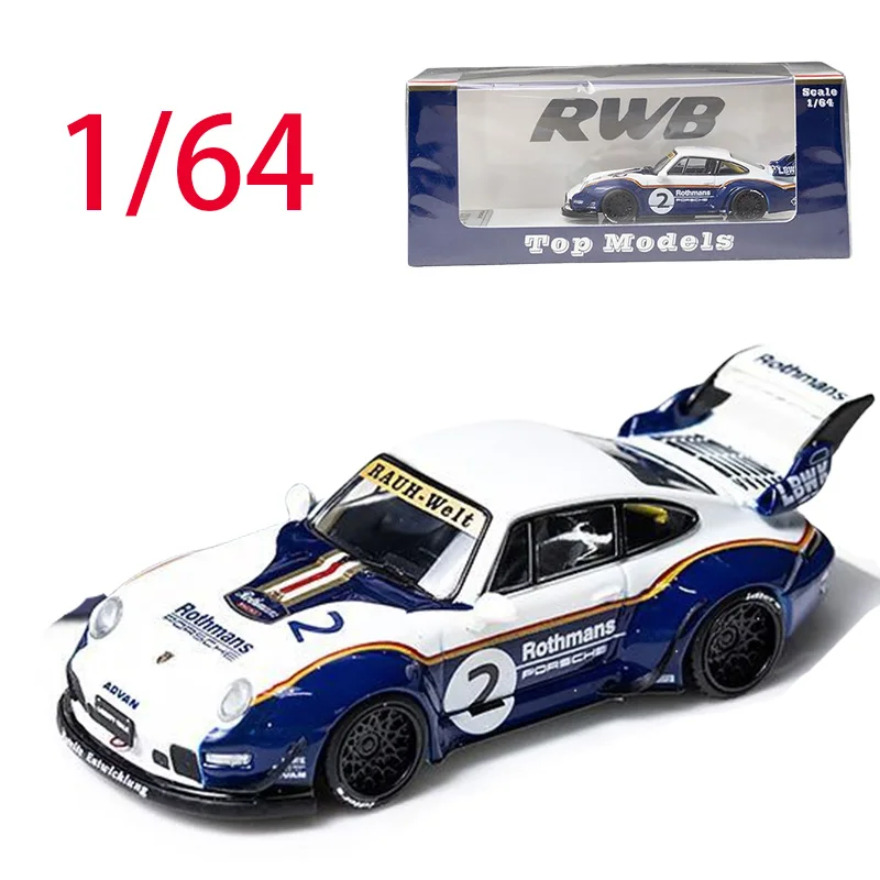 

ТОП-МОДЕЛЬ, литая под давлением модель автомобиля из сплава Porsche в масштабе 1/64, модель автомобиля Porsche 911 LBWK RWB993, игрушки для игр для мальчиков, оригинальная коробка