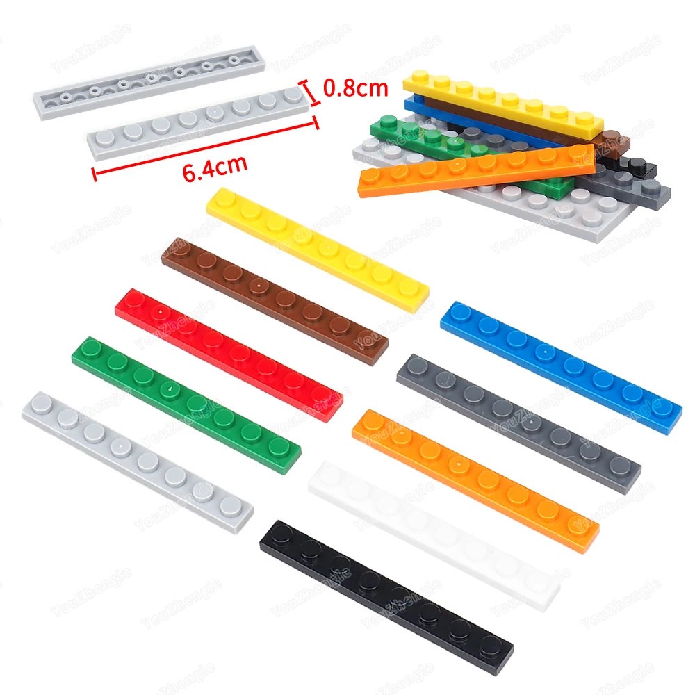 3460 빌딩 블록 1x8 도트 로우 보드 Moc 액세서리 작은 입자 모델 피규어 장면 군사 도시 세트 어린이 선물 Diy 장난감