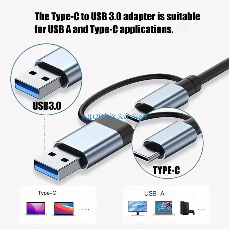 

Y8AD USB3.0 Hub USB C Hub USB C to 3xUSB2.0+1xUSB3.0+1xType C Card Reader Adapter USB Extender Docking Station for PC