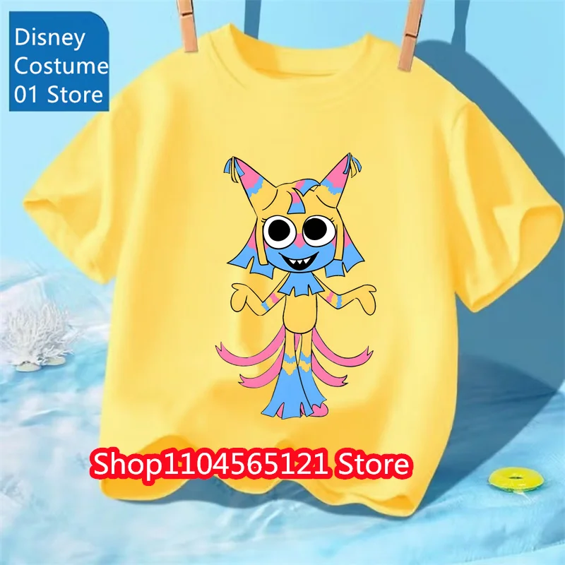 

Dandys World Children T-shirt Set Game Themed Short Sleeve Two Piece Suit Boys Girls Summer Casual Clothing Kids Birthday Gifts